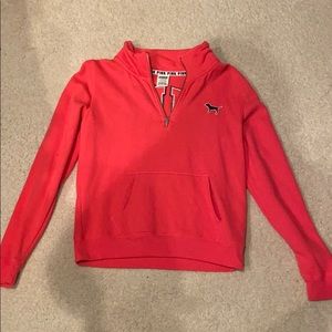 Pink Quarter Zip with pocket